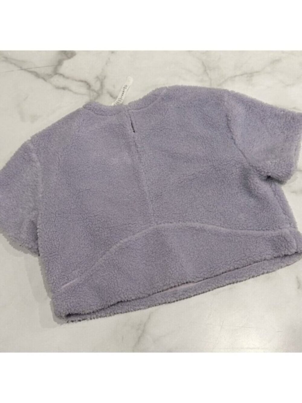 Lululemon Women's Lavender Textured Fleece Embroidered Logo Sleeve Shirt Size 6 - Picture 9 of 11